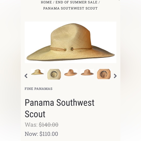 San Francisco Hat Co. Panama Southwest Scout Hat – Size L – Like New - Picture 5 of 6